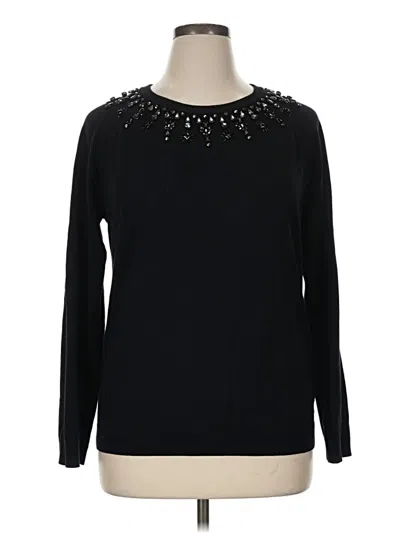 Pre-owned Rsvp By Talbots Pullover Sweater In Black