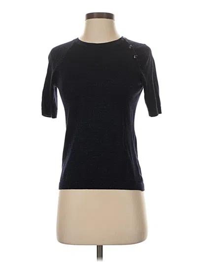 Pre-owned Rsvp By Talbots Short Sleeve Top Black Crew Neck Tops