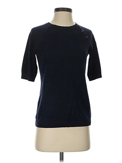 Pre-owned Rsvp By Talbots Short Sleeve Top Blue Crew Neck Tops