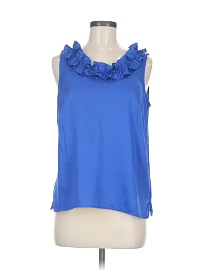 Pre-owned Rsvp By Talbots Sleeveless Blouse In Blue