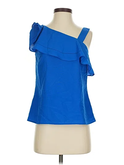 Pre-owned Rsvp By Talbots Sleeveless Blouse In Blue