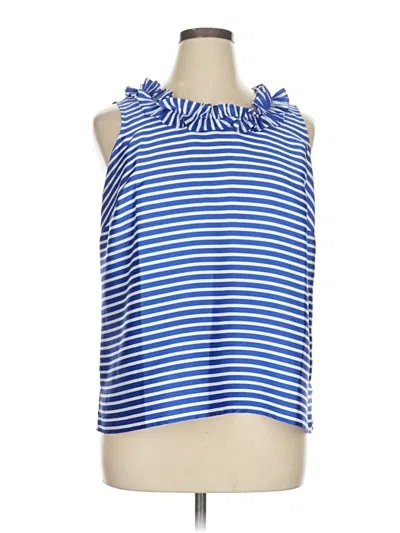 Pre-owned Rsvp By Talbots Sleeveless Blouse In Blue