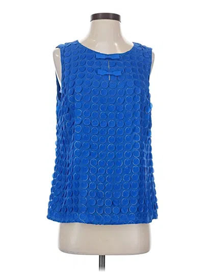 Pre-owned Rsvp By Talbots Sleeveless Blouse In Blue