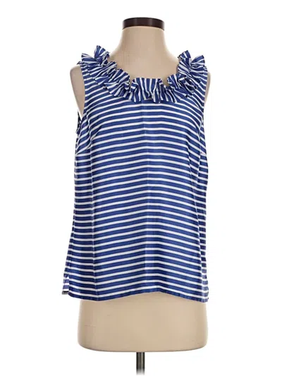 Pre-owned Rsvp By Talbots Sleeveless Blouse In Blue
