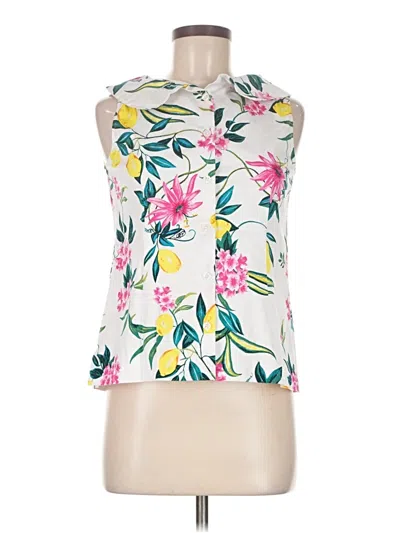Pre-owned Rsvp By Talbots Sleeveless Blouse In White