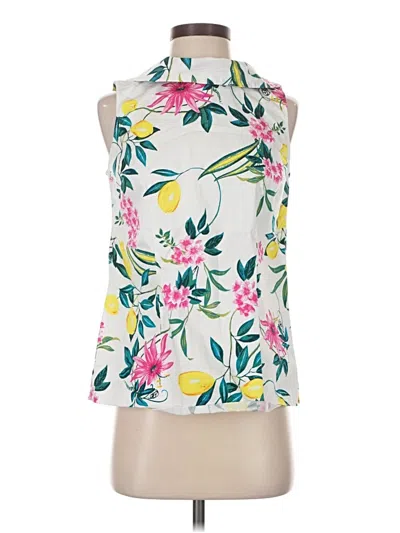 Pre-owned Rsvp By Talbots Sleeveless Blouse In White