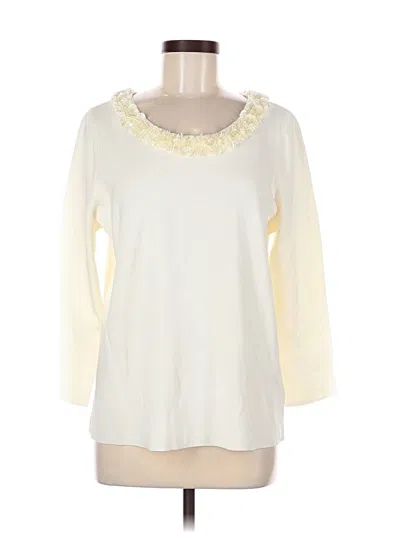 Pre-owned Rsvp By Talbots Sweatshirt In White