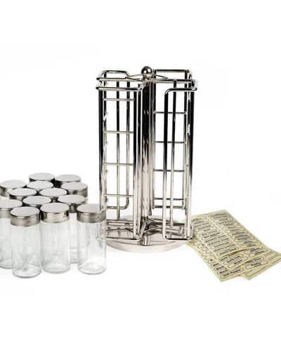 Rsvp International 101 Piece 5.75" X 10.5" Revolving Spice Rack Jar Set In Multi