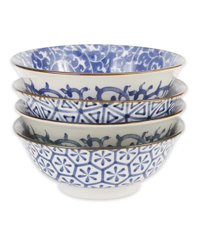 Rsvp International 32 Oz. Japanese Porcelain Bowls, Set Of 4 In White
