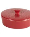 Rsvp International 8.5" D Stoneware Red Tortilla Warmer In Red
