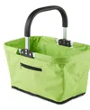 Rsvp International Aluminum Frame 17x11x18" Green Foldable Market Basket In Green