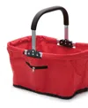 Rsvp International Aluminum Frame 17x11x18" Red Foldable Market Basket In Red