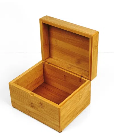 Rsvp International Wood 7" X 5.6" X 4.5" Recipe Box In Brown