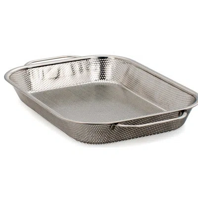 Rsvp International Bbq Roasting Skillet And Pan In Stainless Steel