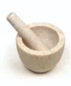 Rsvp International Beige Marble Mortar Pestle Set In Beige
