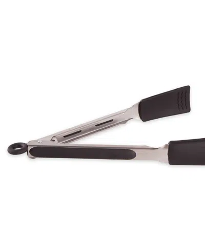 Rsvp International Endurance 18/8 Stainless Steel 10.75" Black Square Silicone Tip Tongs
