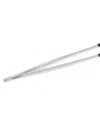 Rsvp International Endurance 18/8 Stainless Steel 12" Silicone Tipped Kitchen Tweezers In Black