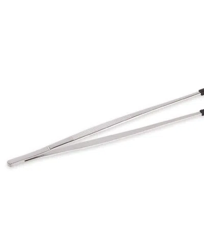Rsvp International Endurance 18/8 Stainless Steel 12" Silicone Tipped Kitchen Tweezers In Black