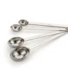 Rsvp International Endurance 18/8 Stainless Steel 4 Piece Long Handle Measuring Spoon In Gray