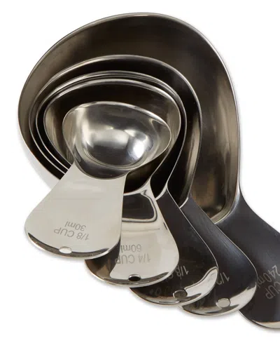 Rsvp International Endurance 18/8 Stainless Steel 5 Piece Teardrop Measuring Cup Set In Gray