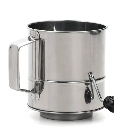 Rsvp International Endurance 3 Cup Crank Style Flour Sifter In Gray