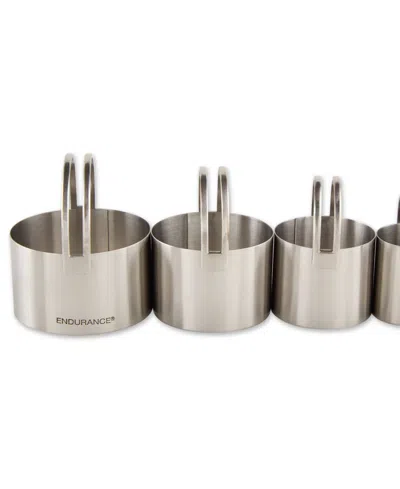 RSVP INTERNATIONAL ENDURANCE 4 PIECE ROUND NESTING BISCUIT CUTTERS SET