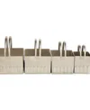 Rsvp International Endurance 4 Piece Square Rippled Biscuit Cutters In Gray
