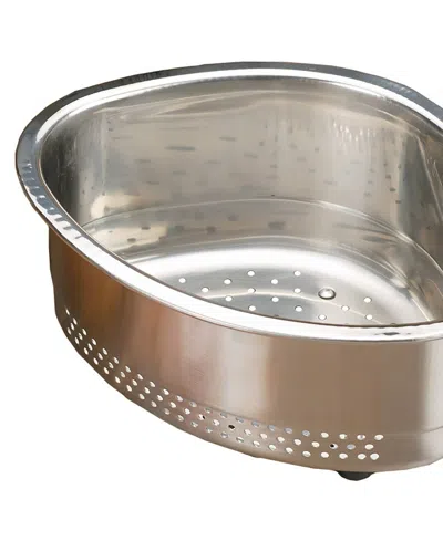 Rsvp International Endurance Pierced Stainless Steel 9"x7"x5" In-sink Corner Basket In Gray