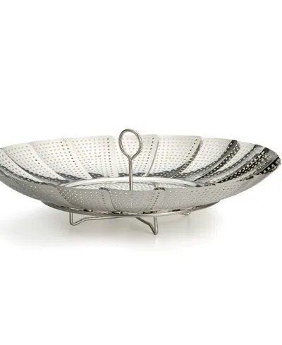 Rsvp International Endurance Precision Pierced Stainless Steel 9.5" Vegetable Steamer In Gray