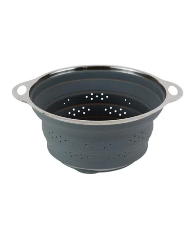 Rsvp International Endurance Silicone Stainless Steel Collapsible Colander In Gray