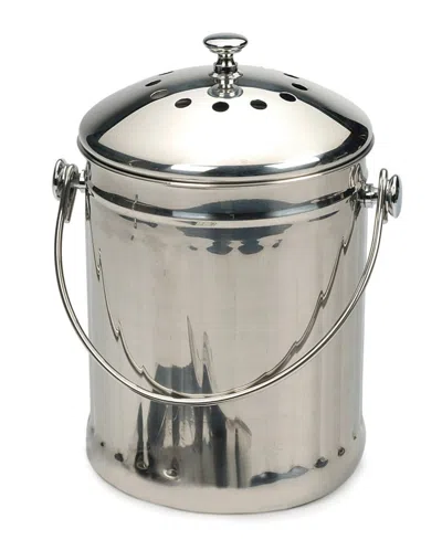 Rsvp International Endurance Stainless Steel 1 Gallon Compost Pail In Gray