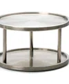 Rsvp International Endurance Stainless Steel 10.5" D X 6" H Two-tier Lazy Susan In Gray