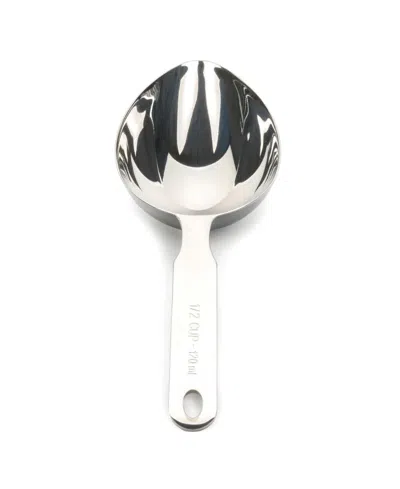 Rsvp International Endurance Stainless Steel 1/2 Cup Single Oval Measuring Scoop In Gray