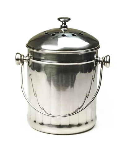 Rsvp International Endurance Stainless Steel 1/2 Gallon Compost Pail In Gray