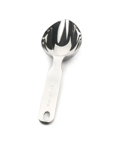 Rsvp International Endurance Stainless Steel 1/4 Cup Single Oval Measuring Scoop In Gray