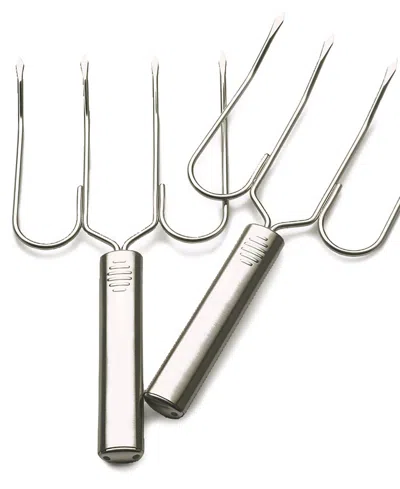 Rsvp International Endurance Stainless Steel 2 Piece 12x5x1" Turkey Lifters In Gray