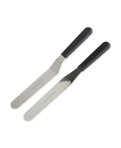 Rsvp International Endurance Stainless Steel 2 Piece Large Icing Spatula Set In Silver