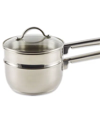 Rsvp International Endurance Stainless Steel 3 Piece 2 Qt Double Boiler In Gray