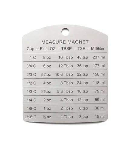 Rsvp International Endurance Stainless Steel 3.5 X 4.125" Measurement Magnet In Gray