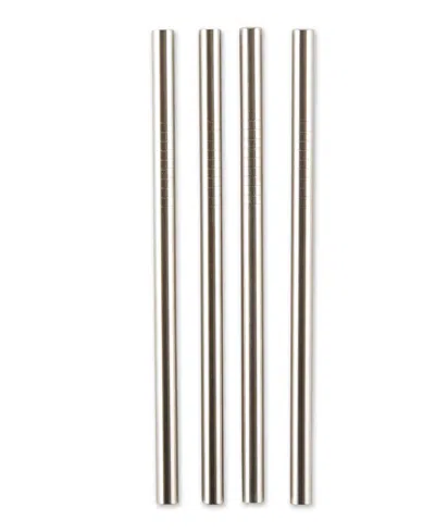Rsvp International Endurance Stainless Steel 4 Piece 5" Straw Set In Gray