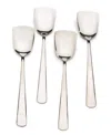 Rsvp International Endurance Stainless Steel 4 Piece 6" Ice Cream Spoons Set In Gray