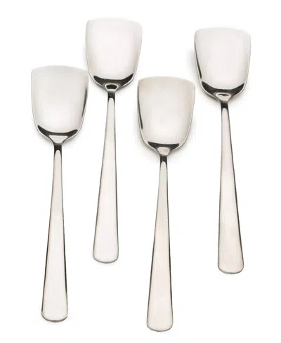 Rsvp International Endurance Stainless Steel 4 Piece 6" Ice Cream Spoons Set In Gray