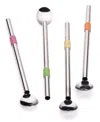 Rsvp International Endurance Stainless Steel 4 Piece 8.5" Spoon Straw Set In Gray