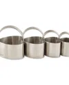 Rsvp International Endurance Stainless Steel 4 Piece Heart Shaped Nesting Biscuit Cutter Set In Gray