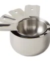 Rsvp International Endurance Stainless Steel 4 Piece Nesting Measuring Cup In Gray