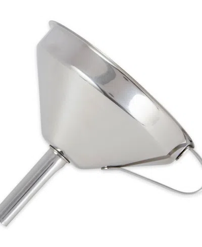 Rsvp International Endurance Stainless Steel 4" X 5" X 4.25" Deluxe Funnel With Removable Filter Set In Silver