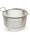 RSVP INTERNATIONAL ENDURANCE STAINLESS STEEL 3 QUART WIDE RIM MESH COLANDER BASKET