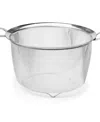 Rsvp International Endurance Stainless Steel 8 Quart Wide Rim Mesh Colander Basket In Gray