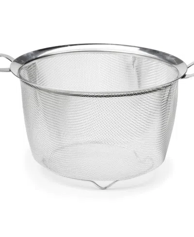 Rsvp International Endurance Stainless Steel 8 Quart Wide Rim Mesh Colander Basket In Gray