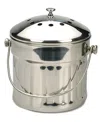 Rsvp International Endurance Stainless Steel Jumbo 1.5 Gallon Compost Pail In Gray